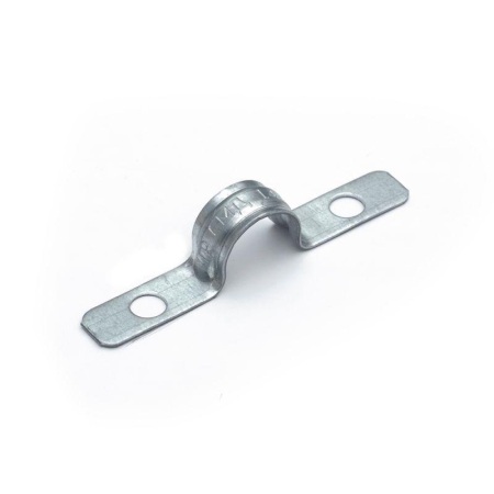 Скоба крепежная двухлапковая усиленная противопожарная СМДУ d14-15мм метал. отв. d 6.5мм (уп.100шт) Промрукав PR13.02435