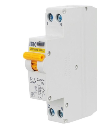 Выключатель автоматический дифференциального тока C 16А 30мА АВДТ32МL KARAT IEK MVD12-1-016-C-030
