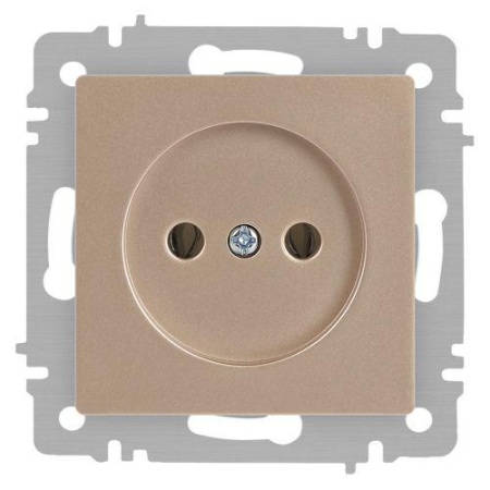 Розетка 1-м СП Accent 6-201-04 16А IP20 250В 2P шампань Intro Б0063663