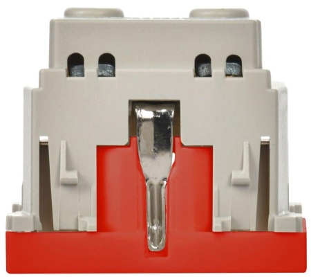 Розетка 1-м 2мод. РКС-20-32-П-К 45х45 с заземл. красн. PRIMER IEK CKK-40D-RSZK2-K04-K