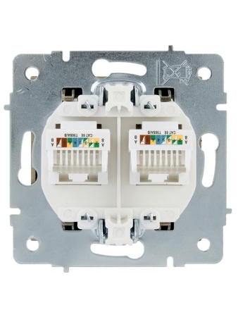 Розетка компьютерная двойн. VESNA зол. LEZARD 742-3688-141