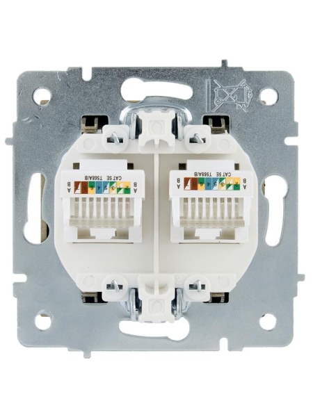 Розетка компьютерная двойн. VESNA зол. LEZARD 742-3688-141