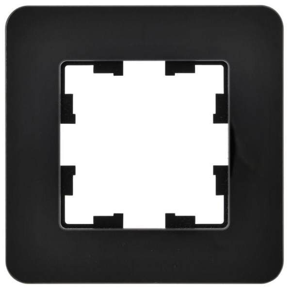 Рамка 1-м BRITE РУ-1-2-Бр стекло черн. RE IEK BR-M12-G-41-K02