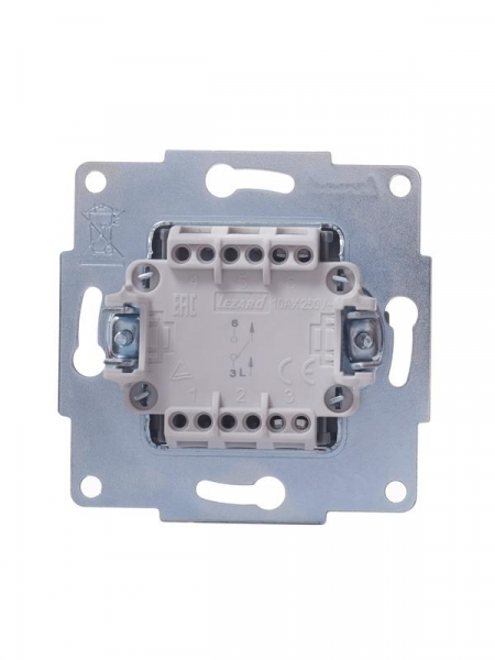 Выключатель 1-кл. СП Vesna механизм бел. LEZARD 742-0288-100