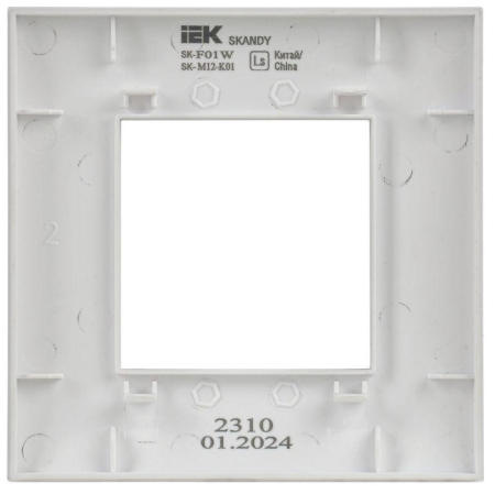 Рамка 1-м SKANDY SK-F01W арктич. бел. IEK SK-M12-K01