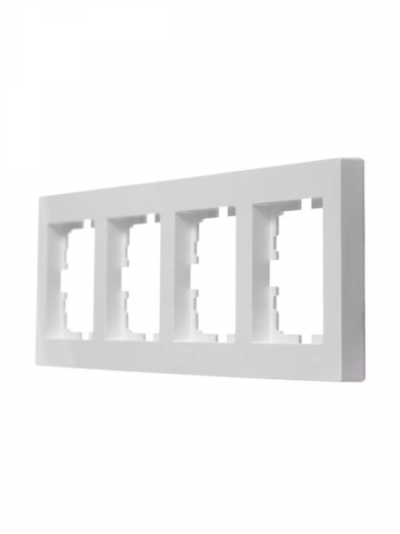 Рамка 4-местн. горизонт. VESNA бел. LEZARD 742-0200-149