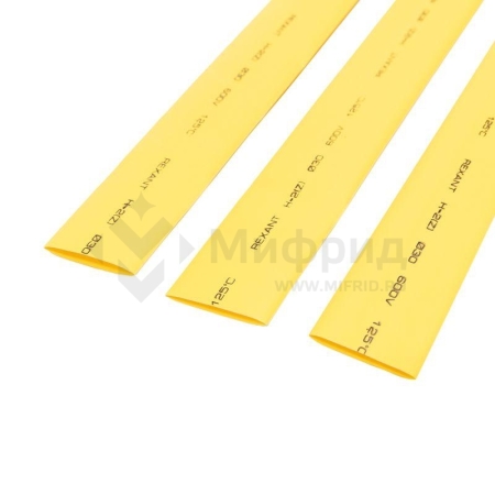 Трубка термоусадочная ТУТ нг 30.0/15.0 желт. 1м Rexant 23-0002