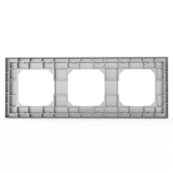 Рамка 3-м Pixel универс. алюм. TOKOV ELECTRIC TKE-PX-RM3-C03