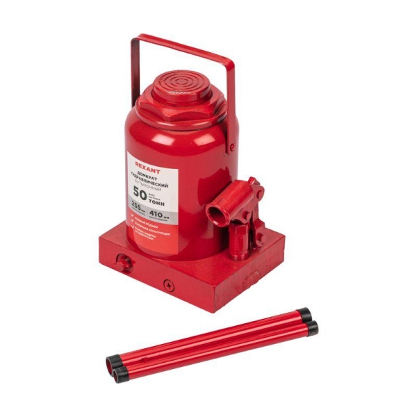 Домкрат гидравлический бутылочный 50т Rexant 80-0618
