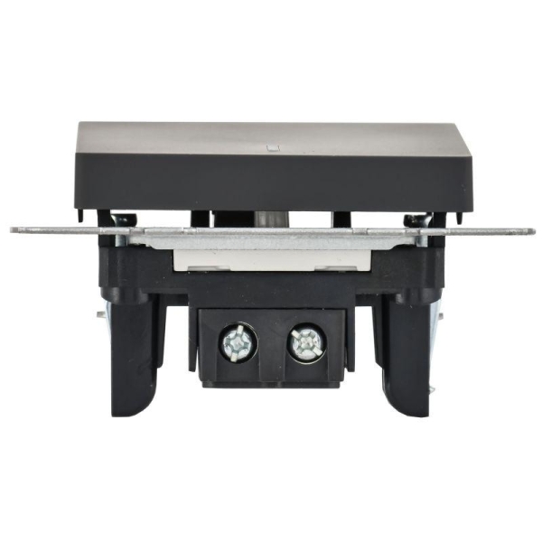 Выключатель 1-кл. СП BRITE ВС10-1-1-БрГ 10А с индик. механизм графит IEK BR-V10-1-10-K53