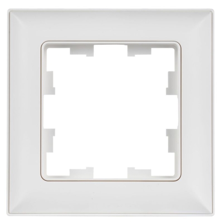 Рамка 1-м BRITE РУ-1-БрАБ арктич. бел./бел. IEK BR-M12-12-K91
