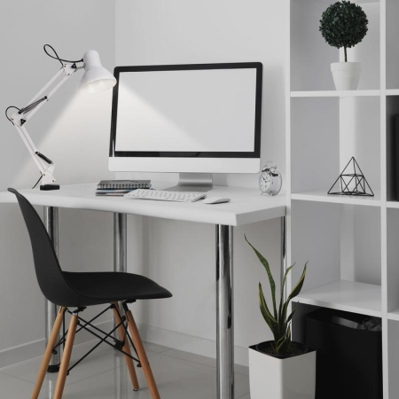 Светильник настольный TBL-01 под лампу Е27 на струбцине бел. ФАZА 5046214