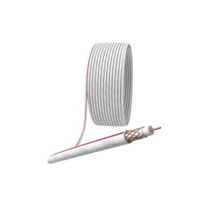 Кабель коаксиальный SAT 50м 75Ом Cu/оплетка Cu 75% PVC бел. (уп.50м) Эра Б0044620