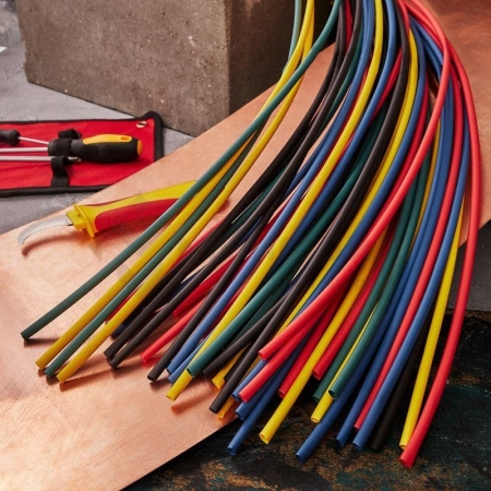 Набор трубок термоусадочных ТУТ нг 5.0/2.5 5 цветов 1м (уп.50шт) Rexant 29-0155