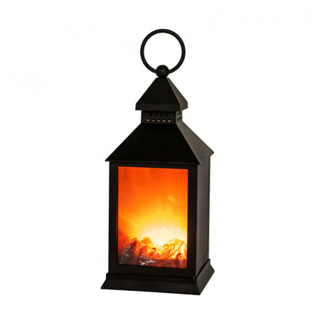 Камин светодиодный "Волшебный фонарь" 11х11х24.5см 3LED 4.5Вт 5В IP20 эффект живого огня элементы питания 3хAA (не в компл.) черн. Neon-Night 511-026