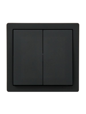 Выключатель 2-кл. ОП LETO черн. бархат LEZARD 752-4200-101