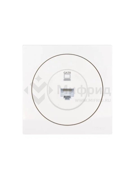 Розетка компьютерная СП OSEN RJ45 кат.6 механизм бел. LEZARD 743-0288-140