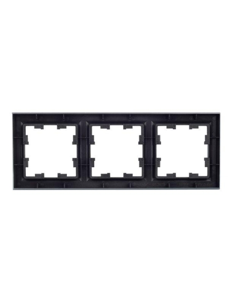 Рамка 3-м BRITE РУ-3-БрС сталь IEK BR-M32-K46