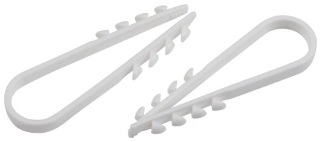 Дюбель-хомут 5-10мм для круглого кабеля NO-224-222 бел. (уп.100шт) ЭраБ0066284