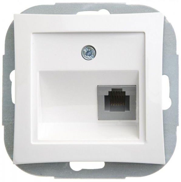 Розетка телефонная СП Дуэт RJ11 механизм бел. SchE WDE000181
