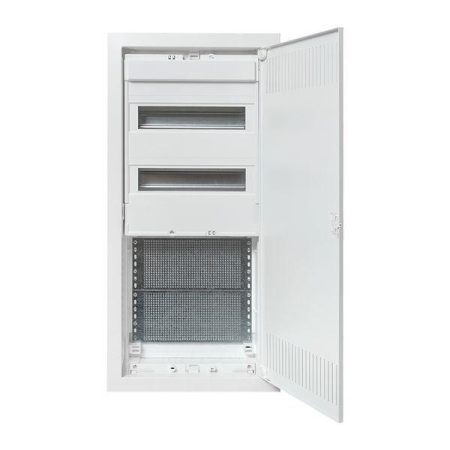 Щит комбинированный встраив. Nova 2 DIN-рейки + 2 монтаж. платы 4 габарит IP41 с метал. перфорированной дверью EKF nv-cb-pmd-2+2