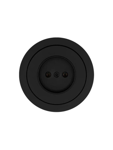 Розетка 1-м СП OSEN без заземл. ПБТ механизм черн. бархат LEZARD 743-4288-121B