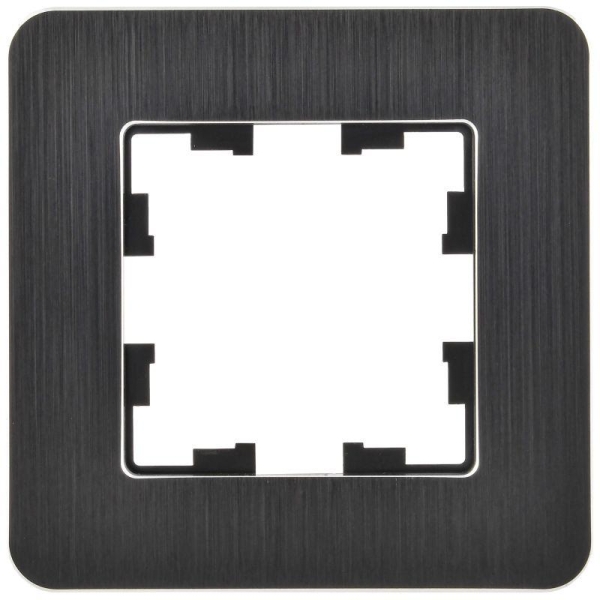 Рамка 1-м BRITE РУ-1-1-Бр метал. черн. RE AL IEK BR-M12-M-21-K02