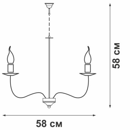 Люстра 5xE14 макс. 40Вт Vitaluce V1794-0/5
