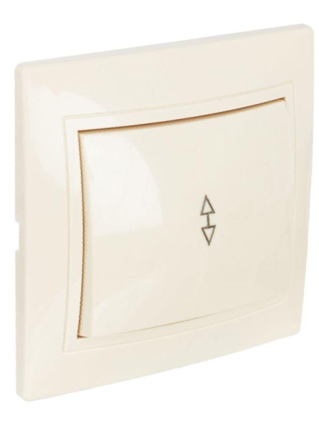 Переключатель проходной 1-кл. СП Кварта 10А IP20 ВСп10-1-0-ККм крем. GENERICA EVK12-K33-10-DM