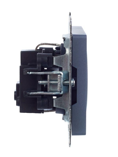 Розетка 1-м СП BRITE РС11-1-0-БрМ 16А с заземл. без защ. шторки механизм маренго IEK BR-R11-16-K35