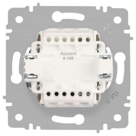 Выключатель 2-кл. СП Accent 6-105-04 10А IP20 250В с подсветкой AL/CU шампань Intro Б0063513