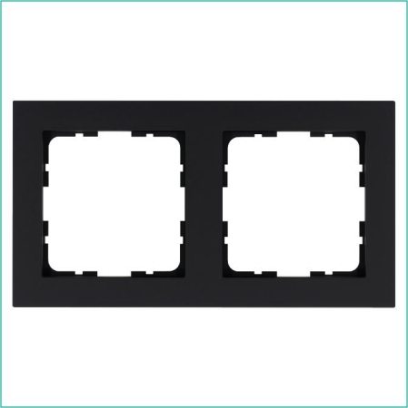 Рамка 2-м G-Classic черн. матов. soft touch Jasmart G1002PB