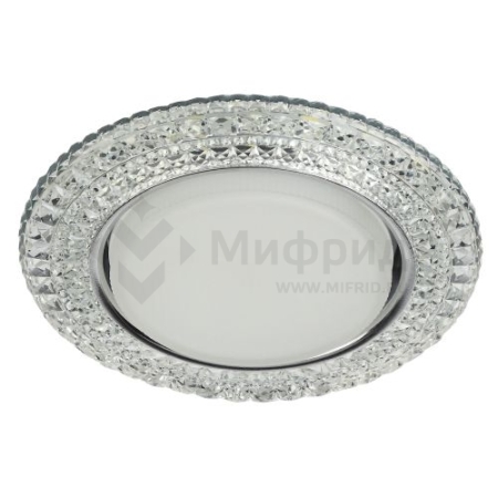 Светильник точечный DK LD26 SL/WH GX53 декор со светодиод. подсветкой прозр. ЭРА Б0029638