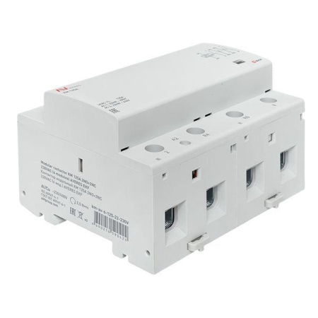 Контактор модульный КМ 125А 2NO+2NC 230В AC (6 мод.) AVERES EKF km-av-6-125-22-230V
