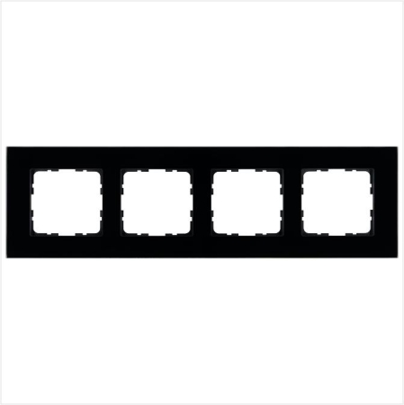 Рамка 4-м G-Glass стекло черн. Black Glass Jasmart G1004GB