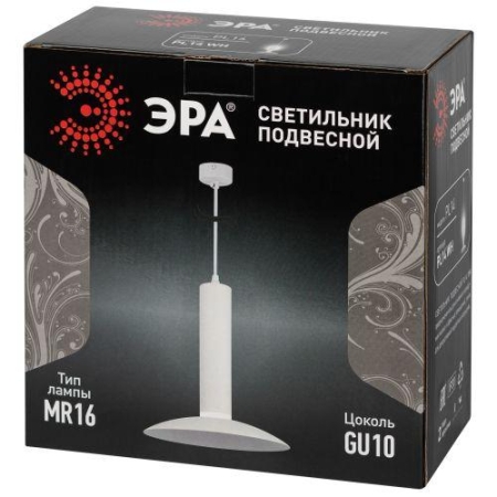Светильник подвесной (подвес) PL14 WH MR16 GU10 потолочный цилиндр бел. Эра Б0061407