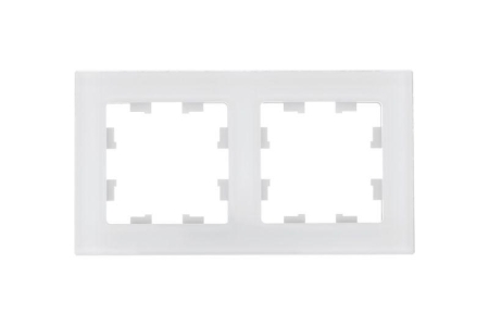 Рамка 2-м AtlasDesign Nature натур. стекло бел. SE ATN360102