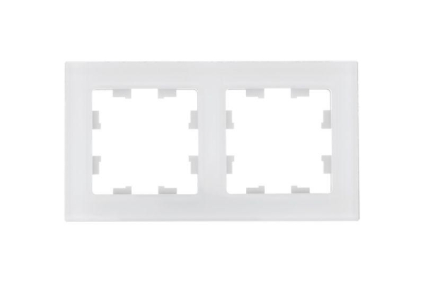 Рамка 2-м AtlasDesign Nature натур. стекло бел. SE ATN360102