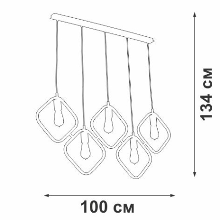 Люстра 5xE27 макс. 40Вт Vitaluce V4543-1/5S