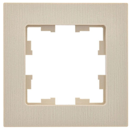 Рамка 1-м BRITE РУ-1-Бр беж. рифленый IEK BR-M12-51-K10