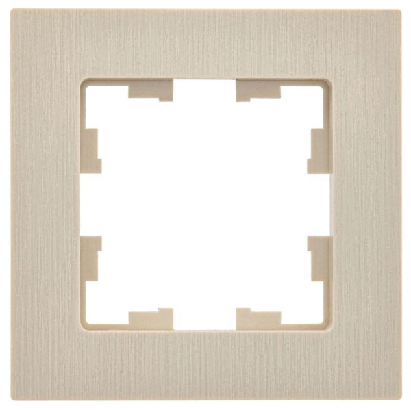 Рамка 1-м BRITE РУ-1-Бр беж. рифленый IEK BR-M12-51-K10