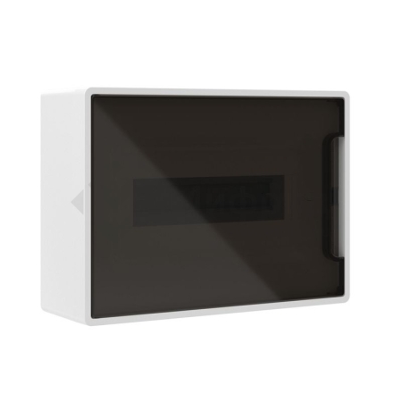 Щиток настенный Фрейм (FRAME) 12мод. с тонированной дверцей с 2 шин PEN на 8+6 отверст. бел. DKC F12W1WD