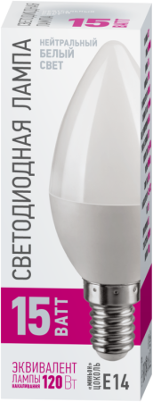 Лампа светодиодная 90 441 OLL-C37-15-230-4K-E14-PROMO ОНЛАЙТ 90441