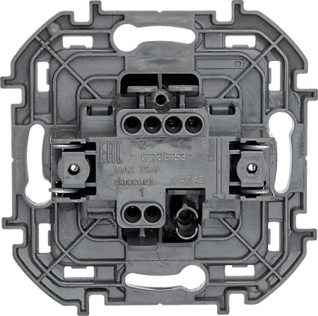 Переключатель 1-кл. Inspiria 10А IP20 250В 10AX механизм антрацит IEK 673653