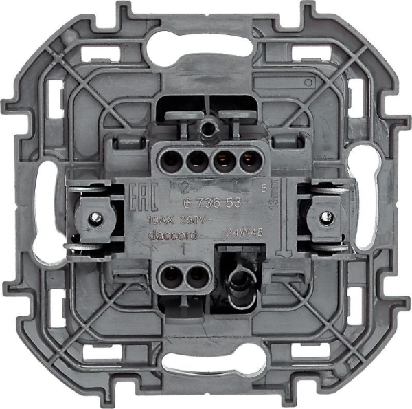 Переключатель 1-кл. Inspiria 10А IP20 250В 10AX механизм антрацит IEK 673653