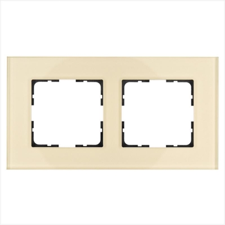 Рамка 2-м G-Glass стекло шампань Champagne Gold Jasmart G1002GG