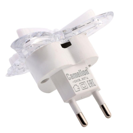 Светильник светодиодный ночник LED "Бабочка" RGB 220В Camelion NL-259 15377