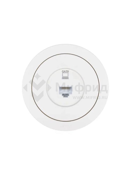 Розетка компьютерная СП OSEN RJ45 кат.6 механизм бел. LEZARD 743-0288-140