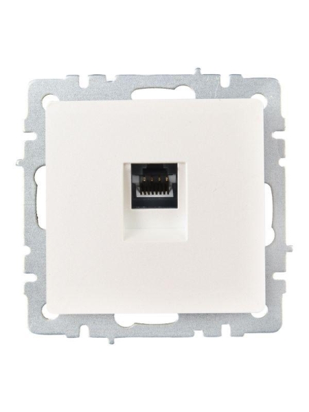 Розетка компьютерная СП RJ45 кат.6 BRITE РК11-БрЖ механизм жемчуж. IEK BR-K10-2-K36