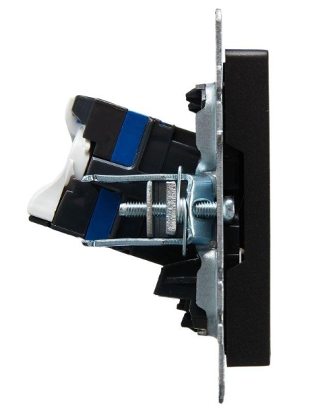 Розетка компьютерная двойн. СП RJ45 кат.6 BRITE РК11-2-БрЧ механизм черн. IEK BR-K20-2-K02